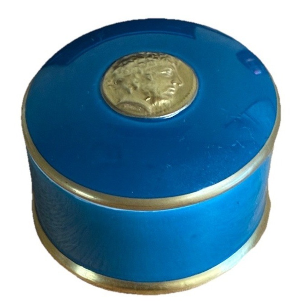 Trinket Box Dionysus Blue 2" Queensberry Tableware Crown‎ Staffordshire England